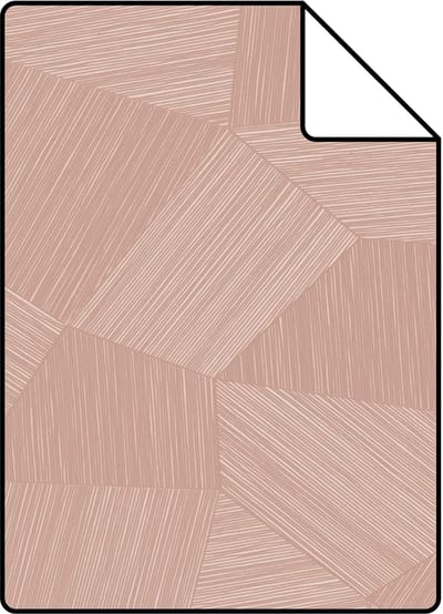 Proefstaal Origin Wallcoverings behang grafisch 3D motief licht oudroze - 26.5 x 21 cm - 348075-S