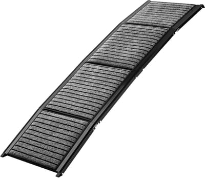 TRUTZHOLM - Hondenhelling - inklapbaar 158 cm - aluminium - autohelling - draagvermogen 110 kg - antislip - opvouwbaar