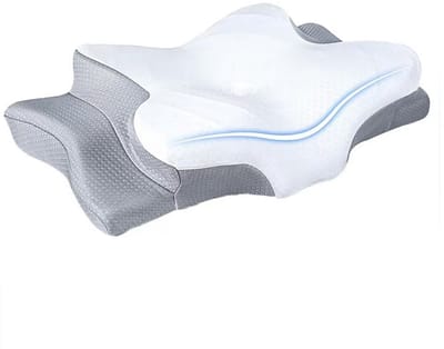 Hoofdkussen - Ergonomisch Vlinderkussen - Ademvrij Anti-Snurk Kussen - Orthopedisch CPAP Hoofdkussen - Traagschuim Nekkussen voor Slaapapneu & Nekklachten - Comfortabel Memory Foam Bedkussen