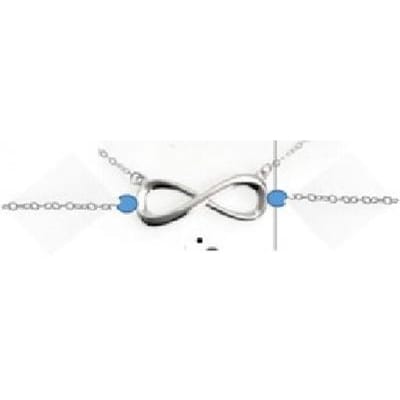 Twice As Nice Armband in zilver, infinity 25 mm 16cm+3cm