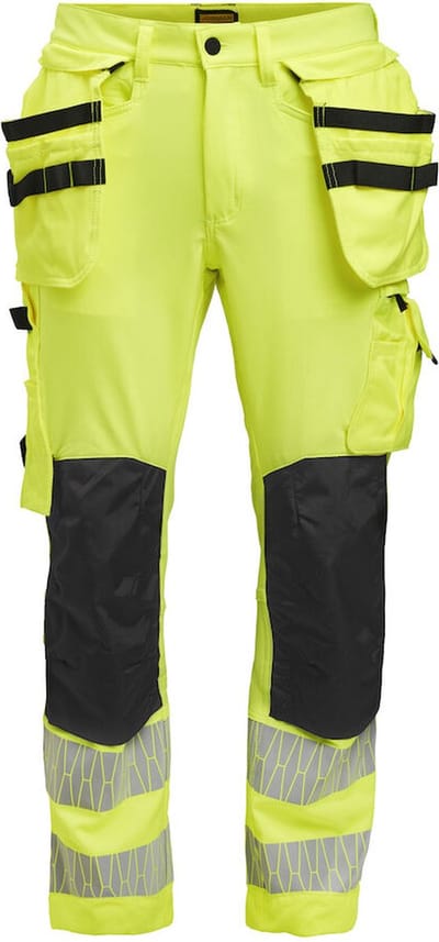 Jobman 2291 Hi-Vis Craftsman Trousers Stretch 65229160 - Geel/Zwart - C50