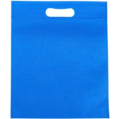 50 Pièces Sacs Découpés Non Tissés Écologiques Sacs Fourre-tout à Bouche Plate Tissu Non Tissé Sacs à Vêtements Bleu 25x35cm / 9.8x13.8in bleu