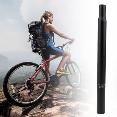 Fiets Zadelpen - Zadelpen Aluminium - Fietsen Onderhoud - Hoge Sterkte Aluminium - 28.6 x 450 mm - Mat Zwart