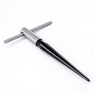 Dailygoods- Boor T-vorm - Taps toelopend - Handgereedschap - Gecanneleerd - Koolstofstaal - Afneembaar handvat - Boorhulp