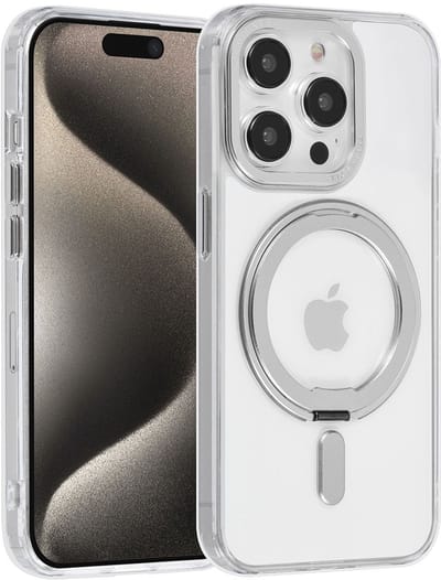 UNIQ Accessory Back Cover - Transparant - Geschikt voor Apple iPhone 15 Pro - MagSafe & Ringstand