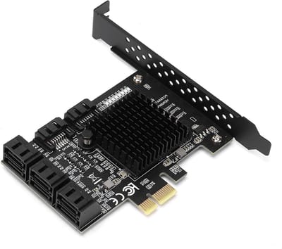 PCIe Controller Kaart - Opslaguitbreiding - Meerdere Schijven - 8 Poorten - 6Gbps Interface - Niet gespecificeerd