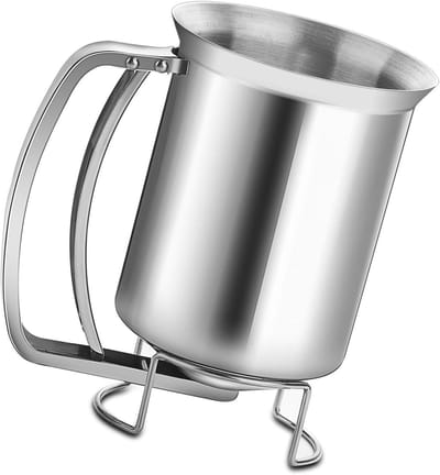 Beslag Dispenser - Beslag Trechter - Bakken en Wafels - Roestvrij Staal - 680 ml - Zilverkleurig