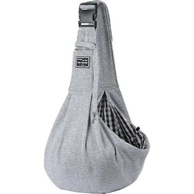 Sac de transport réglable pour chien, sac à bandoulière simple pour voyage en plein air, sac à main confortable pour chiot grise