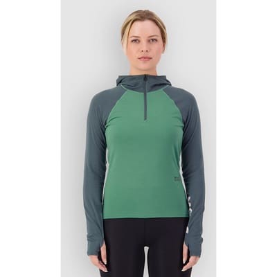 Mons Royale Bella Merino Hood Base Layer Top blauw