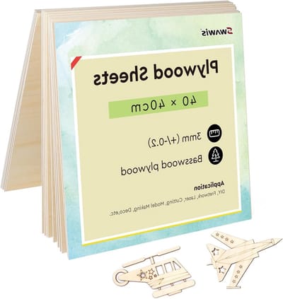 Set van 15 Plywood Panelen van 3 mm, Vierkante Houten Platen voor DIY Projecten, Ideaal voor Scroll Saw en Creatieve Schildertechnieken