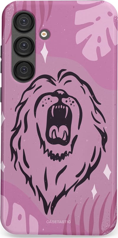 Casetastic hoesje geschikt voor Samsung Galaxy S25 Plus - Dubbellaagse bescherming - Trots en vurig - Fashion Case - Lila Lichtroze Donkergrijs