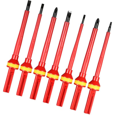 Schroevendraaierset Geïsoleerde Sterke Magnetische Bits Elektricien Handgereedschap red