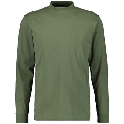 Ragman Long Sleeve Turtle T-Shirt Single Jersey Quality Olive / male