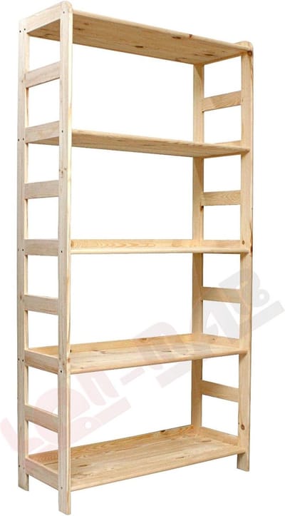 Goodivery ® Robuuste Houten Boekenkast Met 5 Praktische Planken Voor Kantoor En Thuisgebruik