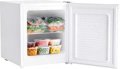 KitchenBrothers Mini Vriezer - 33L - Kleine Diepvrieskast - Diepvriezer - Vrijstaand - Compact - Wit