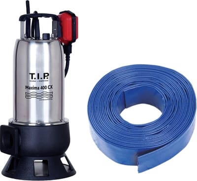 T.I.P. Maxima 24000 met afvoerslang 20 meter - Dompelpomp - Dompelpomp Vuil Water - Vuilwaterpomp - Startklaar Pakket