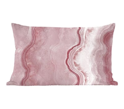 Sierkussens - Kussentjes Woonkamer - 50x30 cm - Rosé - Agaat geode - Stenen - Kristal