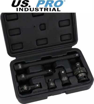 Kracht Verlengstukken set en Adapterset 3/8" (Premium kwaliteit) 6-delig
