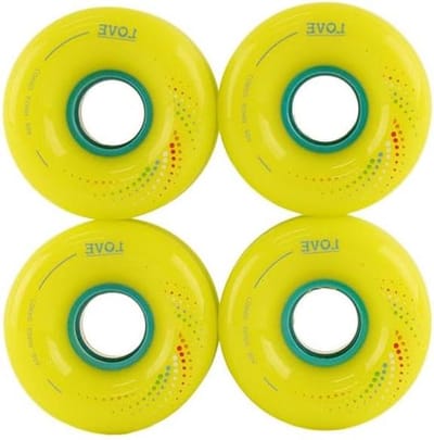 Skateboard Wielen - Corro Wheels - Stadsreizen - Duurzaam Urethaan - 65 mm 80a - Geel