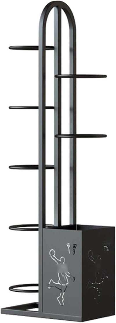 Sportuitrusting Opbergrek - Racket Organizer - Sport Spullen Opbergen - Ruimtebesparend Ontwerp - 41 x 22 x 140 cm - Zwart