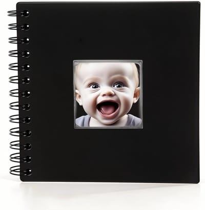 Fotoalbum met Zwarte Pagina's voor DIY Ringband - 20 Pagina's voor Scrapbooking, Verjaardagen en Herinneringen