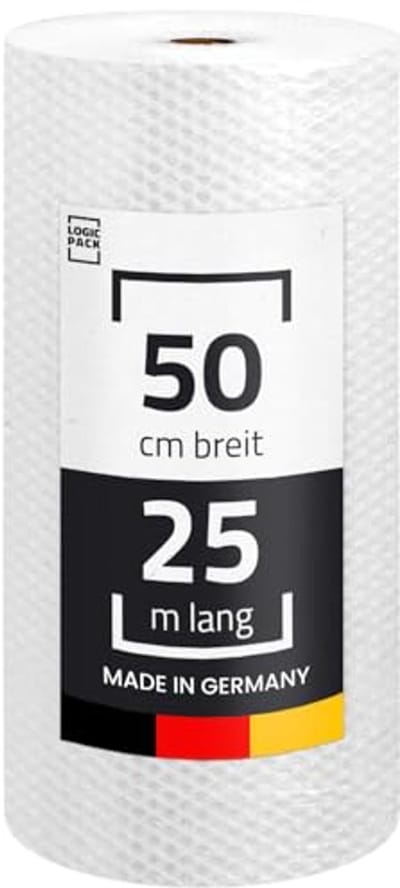 Luchtkussenfolie Rol 25m x 50cm - Beschermend Verpakkingsmateriaal voor Verzending en Verhuizing