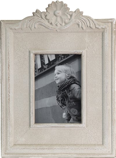 Clayre & Eef Fotolijst 13x17 cm Beige MDF Bloemen
