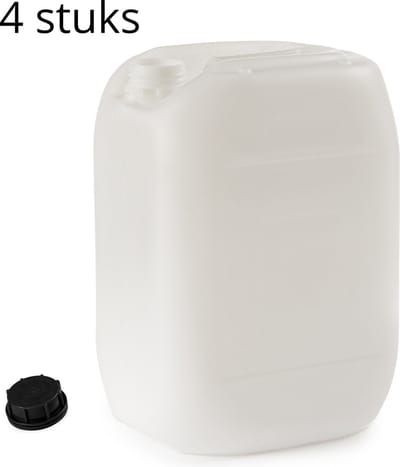Jerrycan 20 liter 4x - jerry can benzine - brandstof - diesel - HDPE - UN goedgekeurd - 4 stuks