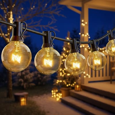 MUPOO G40 Lichtsnoer Voor Buiten - Lichtslinger - 3,2 Meter - 10 + 1 LED - IP44 - Tuin Lampjes Buitenverlichting - Sfeerverlichting Buiten - Voor Veranda Balkon Feestdecoratie
