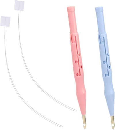 2 Stuks Verstelbare Punch Needle Pen Tool met Draadgeleider voor Vilt, Borduren en Creatief Naaiwerk