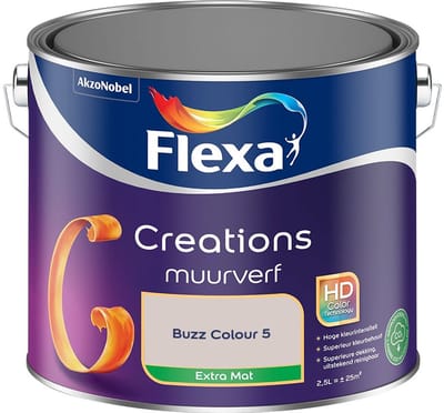 Flexa - Creations Muurverf Extra Mat - Buzz Colour 5 - Mengverf - 2,5 L
