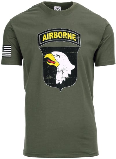 Fostex WWII Series - T-shirt USA 101st Airborne (kleur: Groen / maat: S)