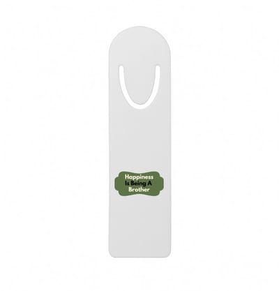 Hacebo® - happiness is being a brother metalen boekenlegger - Broer - de liefste broer - verjaardag - cadeautje voor broer - broer artikelen - kado - geschenk Bladwijzer boekenleggers - 12.7 cm x 3.2cm