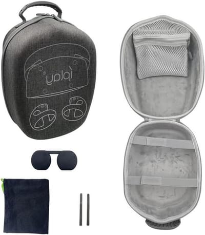 Draagbare Opbergdoos - Hoes Beschermer - VR Headset Beschermen - Robuust EVA Materiaal - Inclusief Accessoires - Grijs