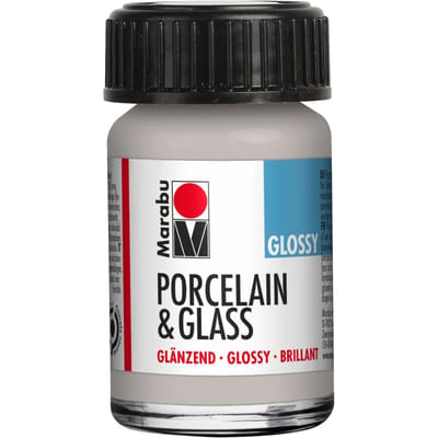 Marabu Porcelain & Glass, "Glossy" - Zilver