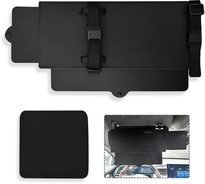 Dailygoods- Zonneklepverlenger Verstelbaar - Zonneklep Auto - Anti-glare - Auto-Accessoires - Voorstoel Bestuurder/Passagier - Zwart