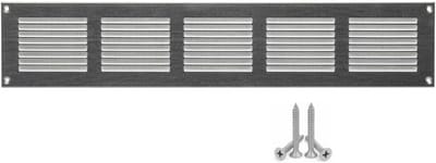 Verzinkt Ventilator Rooster 500x100 mm met Insectenbescherming en Vaste Lamellen