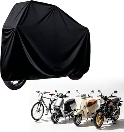 Waterdichte Motorhoes 180 cm x 120 cm voor Fietsen en Elektrische Voertuigen, Bescherming tegen Weerselementen, Zwart