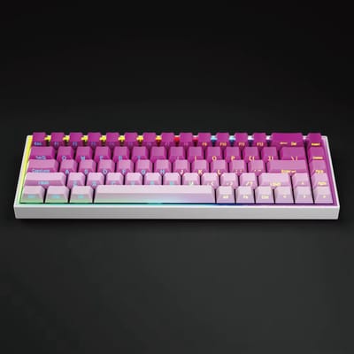 Zolveisa CX68A Roze Mechanisch Gaming Toetsenbord – 65% 68 Toetsen – Hot-Swappable Blue Switches – RGB – USB-C – QWERTY