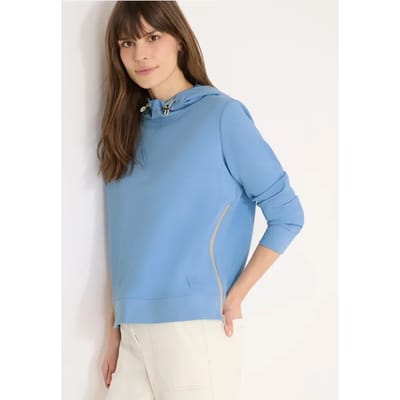 Hoodie met ritsdetails