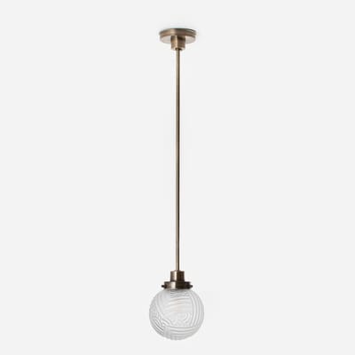 Hanglamp Nouveau Romance Geëtst 20's Brons - Art Deco Trade
