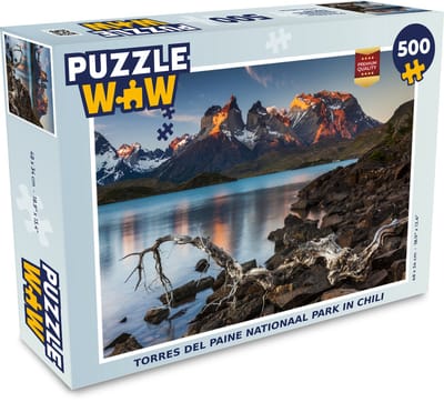 Puzzel Torres del Paine Nationaal park in Chili - Legpuzzel - Puzzel 500 stukjes