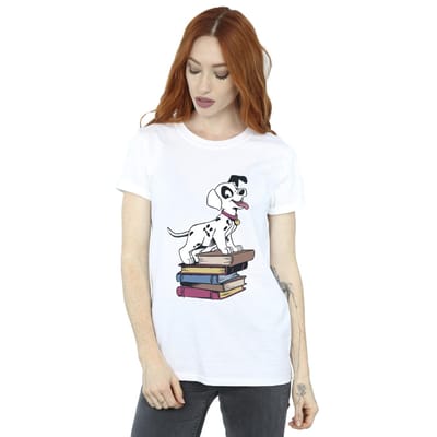 Disney Dames/Dames 101 Dalmatiërs Boeken Katoenen Vriendje T-shirt (Wit)
