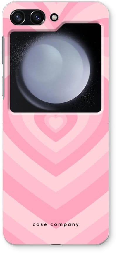 Case Company® - Hoesje geschikt voor Samsung Galaxy Z Flip5 hoesje - Hart Roos - Soft Cover Telefoonhoesje - Bescherming aan alle Kanten en Schermrand