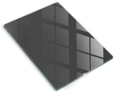 Wallfluent Glazen Snijplanken - Grijs Snijplanken Glas - 40 cm x 52 cm - Donkergrijs Snijplanken van Glas - Keuken Snijplank Glas - Glazen Snijplank Voor Keuken - Antislip Glazen Snijplank