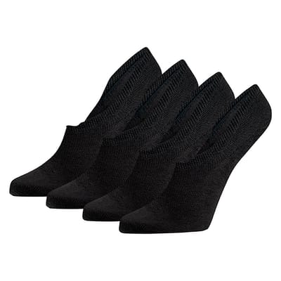 Apollo - Sneakersokken biologisch katoen - Zwart - Maat 35/38 - 3 Paar - Sneakersokken dames - Footies - Biologisch - Sneakersokken dames 35/38