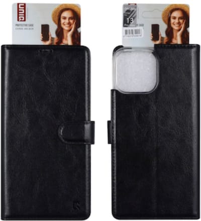 Top bookcase voor iPhone 13 pro max zwart.