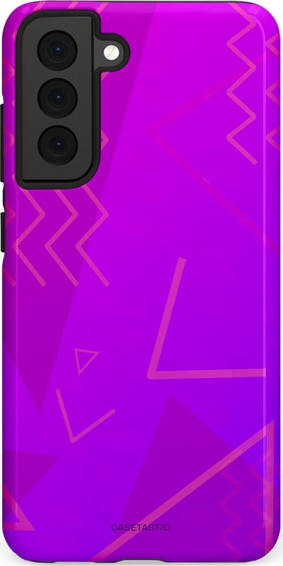 Casetastic Hoesje Geschikt voor Samsung S21 FE - Stijlvolle Beschermende Duo-layer Case - Discowave