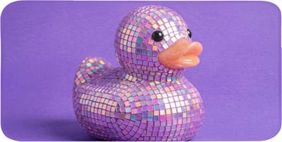WC mat 120x60 cm - Antislip - Disco - Eend - Paars - Toiletmat - Vloermat - Douchemat - Toilet tapijt - Toiletmatten