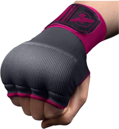 Hayabusa Quick Gel Handwraps Boksbandages Grijs Roze - XL